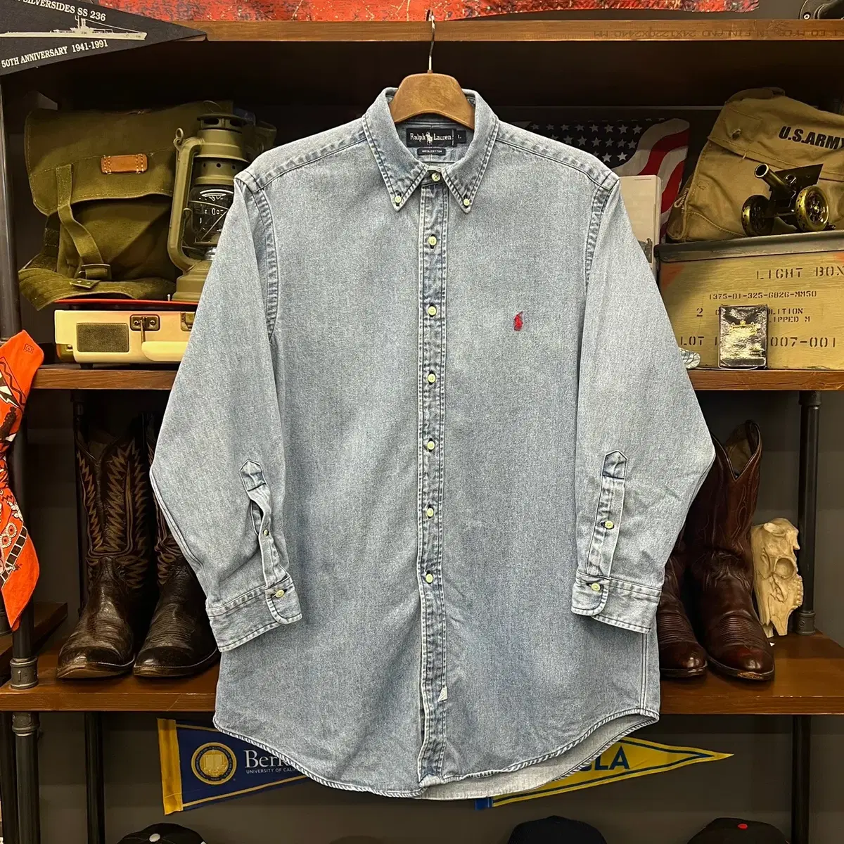 美品 ラルフローレン 90's デニムシャツ ボタンダウン オーバーサイズ 楽天市場】90s ラルフローレン RALPH LAUREN ボタンダウン
